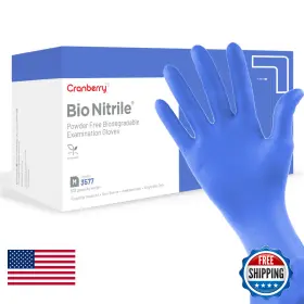 B0BZJVPXX5 CRANBERRY USA Bio Nitrile Exam Gloves Pack