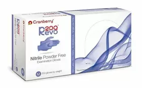 CR3207 CRANBERRY USA Revo Nitrile Powder Exam Gloves Box