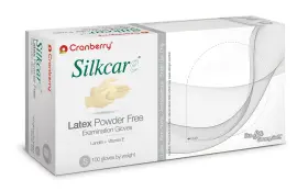 CR7816 CRANBERRY USA Silkcare Latex Exam Gloves Pack Lanolin