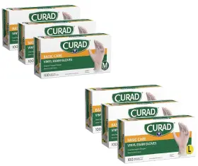 CUR3GT3R CURAD Care Stretch Exam Gloves Powder