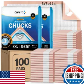 B076NC6BGP CURERA Chucks Disposable Underpads Ultra Absorbent