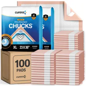 B0DVX9VWSN CURERA Chucks Disposable Underpads Ultra Absorbent