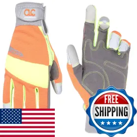 B00495ZG1U CUSTOM LEATHERCRAFT Hivisibility Flex Grip Gloves