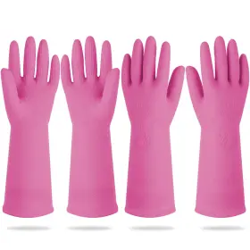 809743160451 DABOGOSA Waterproof Dishwashing Gloves Slip Pink
