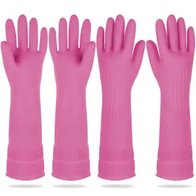 809743160475 DABOGOSA Waterproof Dishwashing Gloves Slip Pink