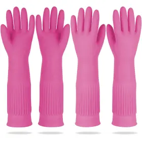 809743160482 DABOGOSA Waterproof Dishwashing Gloves Slip Pink