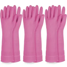 809743160604 DABOGOSA Waterproof Dishwashing Gloves Slip Pink