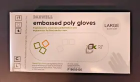 F10003430 DAXWELL Poly Gloves Embossed Box