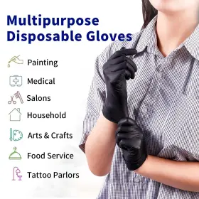 810153514145 DEALBYBOX Pack Disposable Gloves Latex Nitrile #3