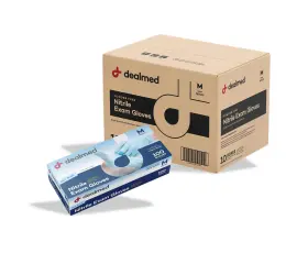 787120 DEALMED Nitrile Exam Gloves Powder Latex Disposable