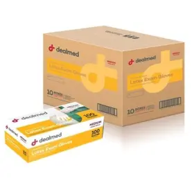 787420 DEALMED Disposable Gloves Latex Powder