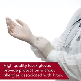859140003286 DEALMED Medical Exam Gloves Cream Latex Dispo #3