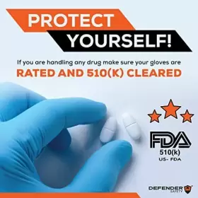 069165845772 DEFENDER SAFETY Nitrile Powder Disposable Gloves #3