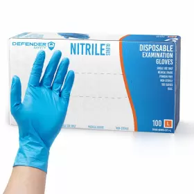 069165845802 DEFENDER SAFETY Nitrile Powder Disposable Gloves