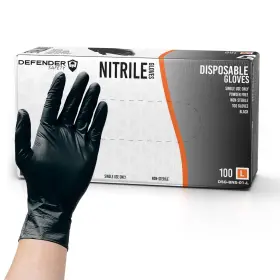 069165847684 DEFENDER SAFETY Nitrile Gloves Latex Disposable