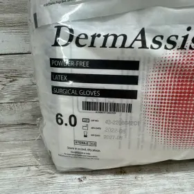 133600 DERMASSIST Latex Surgical Gloves Sterile Powder #2