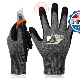 B0CYSKC4L9 DEX FIT Level Gloves Steel Fiber Sandy