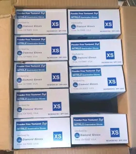 BPF-35XS DIAMOND GLOVES Powder Nitrile Examination #2
