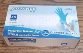 BPF-35XS DIAMOND GLOVES Powder Nitrile Examination #3