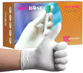 LG-L-100 DIROSE Medrose Latex Gloves Rubber Disposable Powd