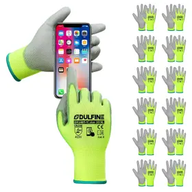 B0BV94YW9L DULFINE Vis Gloves Coated Touchscreen Men Women