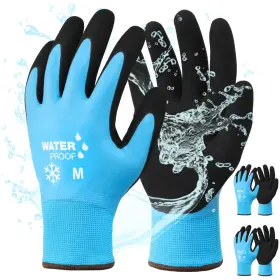 B0C8YC512J DULFINE Waterproof Winter Gloves Men Women Foam