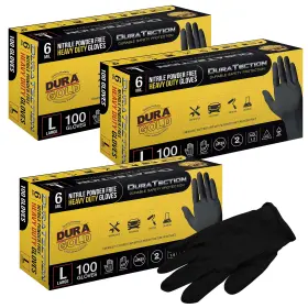 0614401 DURA-GOLD Nitrile Disposable Gloves Mil Latex
