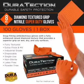744110201741 DURA-GOLD Duratection Mil Diamond Nitrile #2