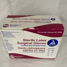 2360 DYNAREX Sterile Latex Surgical Gloves Box