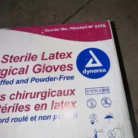 2370 DYNAREX Sterile Latex Surgical Gloves Cuffed Powder #3