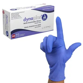 2516-2 DYNAREX Dynaplus Disposable Nitrile Exam Gloves Powder
