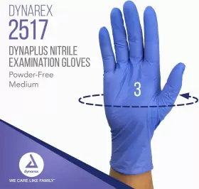 2517-2 DYNAREX Dynaplus Disposable Nitrile Exam Gloves Pack #2