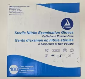 51691 DYNAREX Sterile Nitrile Surgical Gloves Powder Box