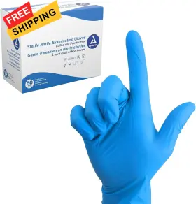 6529-BX DYNAREX Sterile Disposable Nitrile Exam Gloves Powder