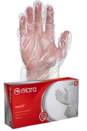 847212000363 EASYFIT Food Disposables Poly Gloves Embossed