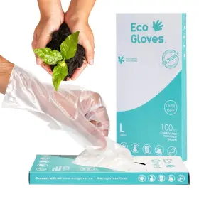 426847284732 ECO GLOVES Plant Based Compostable Disposable