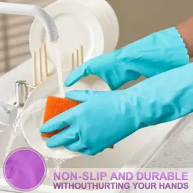 606098394702 ELGOOD Dishwashing Cleaning Gloves Latex Glov #2