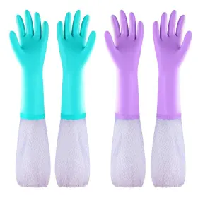606098394870 ELGOOD Sleeve Dishwashing Cleaning Gloves Latex