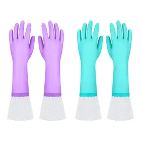 619660647199 ELGOOD Dishwashing Cleaning Gloves Latex Cuff #2