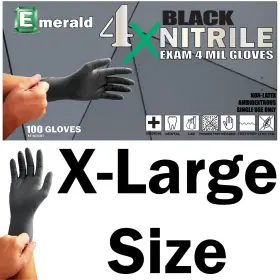 4104 EMERALD Powder Nitrile Gloves Mil Food Disposable