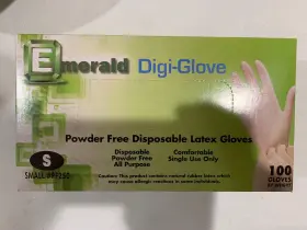 PF250 EMERALD Digi Gloves Powder Disposable Latex