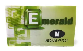 PF251 EMERALD Digi Gloves Powder Disposable Latex #3
