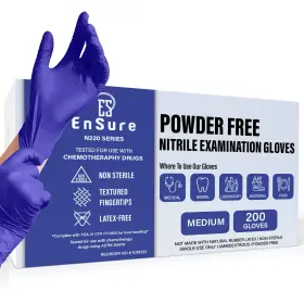 ESN22X ENSURE Nitrile Exam Gloves Powder Latex Chemo Sterile