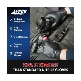 95003 EPPCO Grease Bully Nitrile Gloves Disposable Powder #3