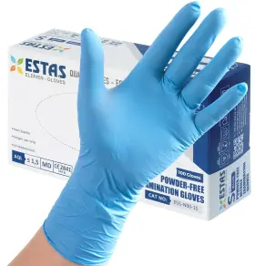 683686001107 ESTAS Nitrile Gloves Pack Mil Disposable