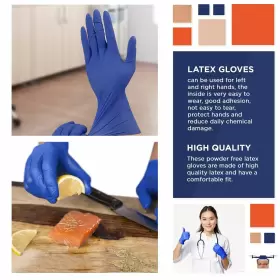 993933119719 EZGOODZ Powder Latex Gloves Disposable #3