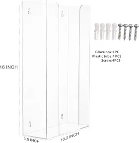 313089081076 Mask Dispenser Wall Floating Glove Rack Box #2