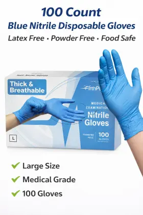 445006878834 FIFTHPULSE Nitrile Disposable Gloves Powder Food