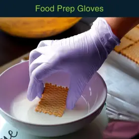 810084935415 FIFTHPULSE Lilac Nitrile Disposable Gloves Mil #3