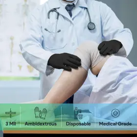 840331603187 FIFTHPULSE Exam Nitrile Gloves Mil Latex #3